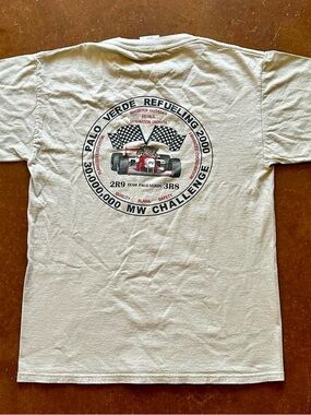 Vintage Y2K Tultex Palo Verde 2000 Race Car Short Sleeve Tee Shirt